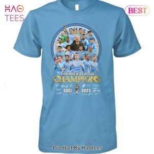 NEW Premier League Champions 2021-2023 Manchester City Unisex T-Shirt
