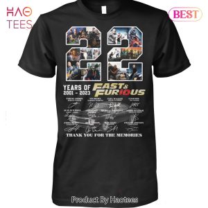 22 Years Of 2001-2023 Fast & Furious Thank You For The Memories Unisex T-Shirt