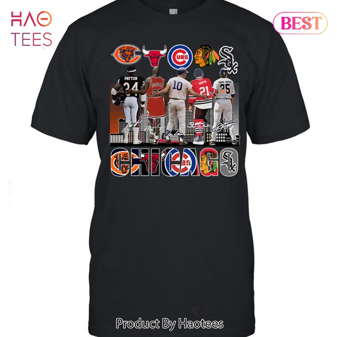 Chicago Cubs 2023 Baseball Team Names Skyline Shirt