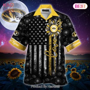 NEW Missouri Tigers Hawaiian Shirt Sunflower NEW Missouri Tigers Hawaiian Shirt Sunflower