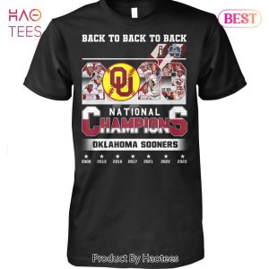 HOT TREND Back To Back To Back 2023 National Champions Oklahoma Sooners Unisex T-Shirt