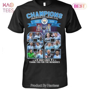 HOT TREND Champions Manchester City Football Club 2022-2023 Thank You For The Memories Unisex T-Shirt