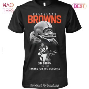HOT TREND Cleveland Browns Jim Brown 1936-2023 Thank You For The Memories Unisex T-Shirt