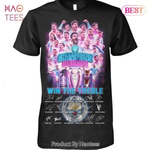 HOT TREND Manchester City Champions Of Europe Win The Treble Unisex T-Shirt