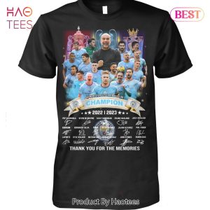 HOT TREND Manchester City Football Club Champions 2022-2023 Thank You For The Memories Unisex T-Shirt