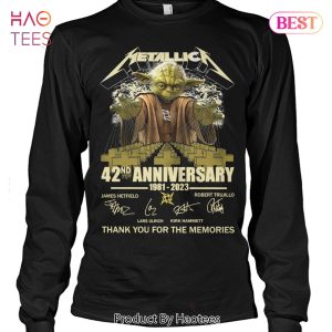 HOT TREND Metallica 42 Anniversary 1981-2023 Thank You For The Memories Unisex T-Shirt
