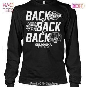 NEW Back To Back To Back 2023 National Champions Oklahoma Sooners Unisex T-Shirt