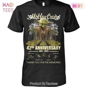 NEW Motley Crue 42 Anniversary 1981-2023  Thank You For The Memories Unisex T-Shirt