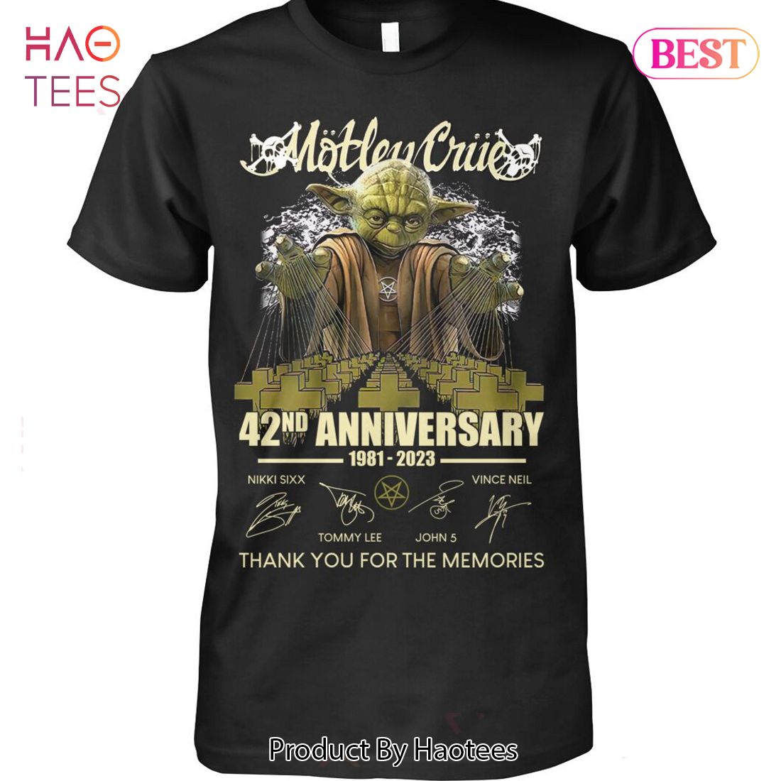 NEW M?tley Cr?e 42 Anniversary 1981-2023 Thank You For The Memories Unisex T-Shirt NEW M?tley Cr?e 42 Anniversary 1981-2023 Thank You For The Memories Unisex T-Shirt