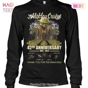 NEW Motley Crue 42 Anniversary 1981-2023  Thank You For The Memories Unisex T-Shirt