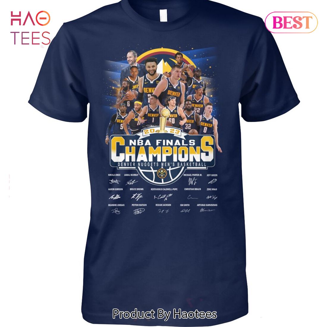 HOT 2023 NBA Finals Champions Denver Nuggets Unisex T-Shirt HOT 2023 NBA Finals Champions Denver Nuggets Unisex T-Shirt