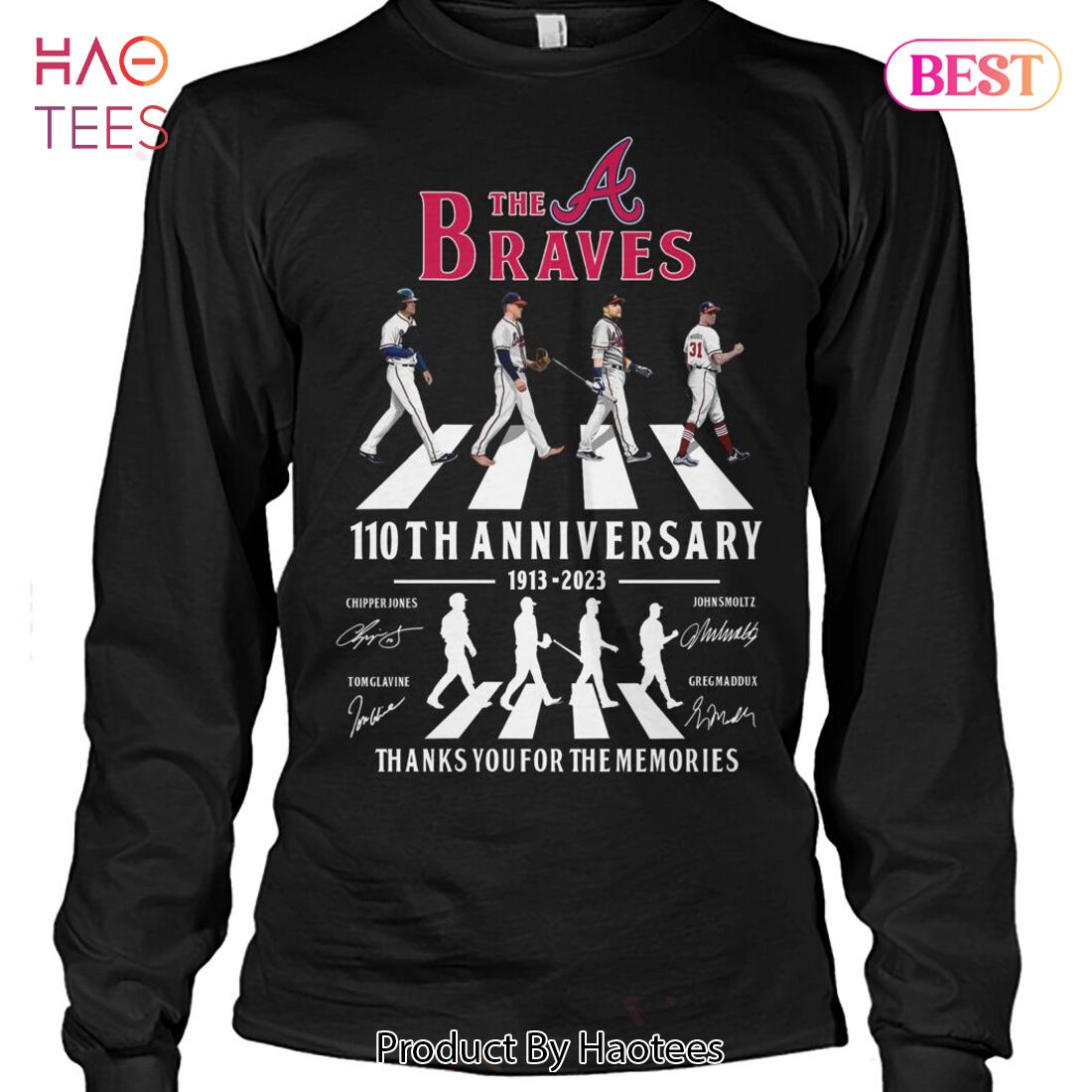 The Atlanta Braves Abbey Road 110th Anniversary 1913 2023 Thank You For The  Memories Signatures Shirt - teejeep