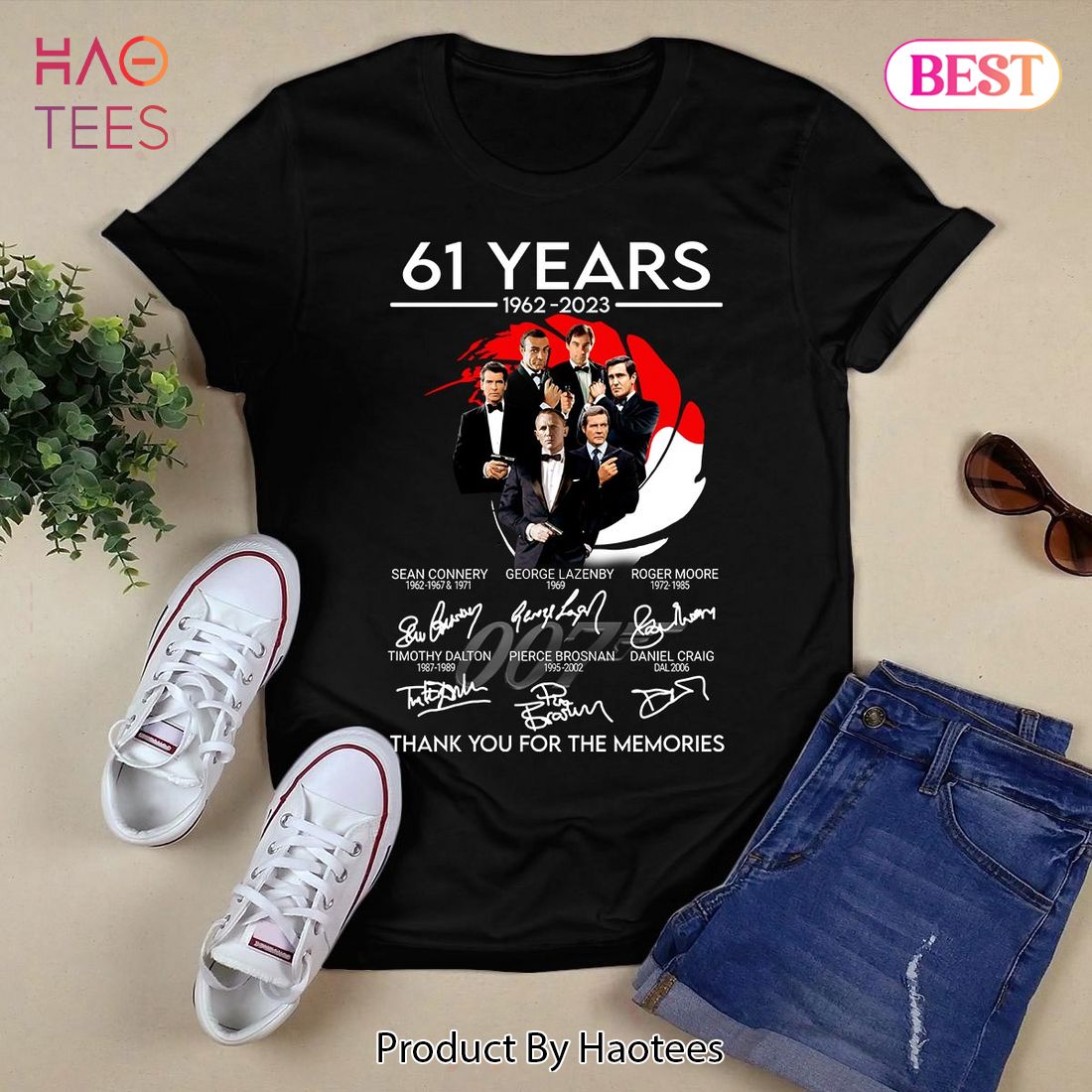 007 James Bond 61 Years Signatures Shirt 007 James Bond 61 Years Signatures Shirt