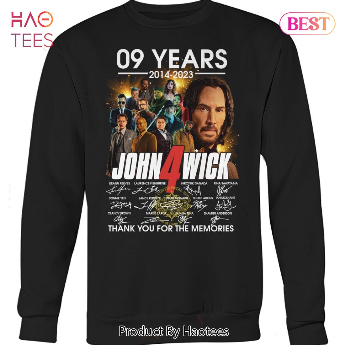 HOT TREND 09 Years 2014-2023 John Wick 4 Thank You For The Memories Unisex T-Shirt HOT TREND 09 Years 2014-2023 John Wick 4 Thank You For The Memories Unisex T-Shirt