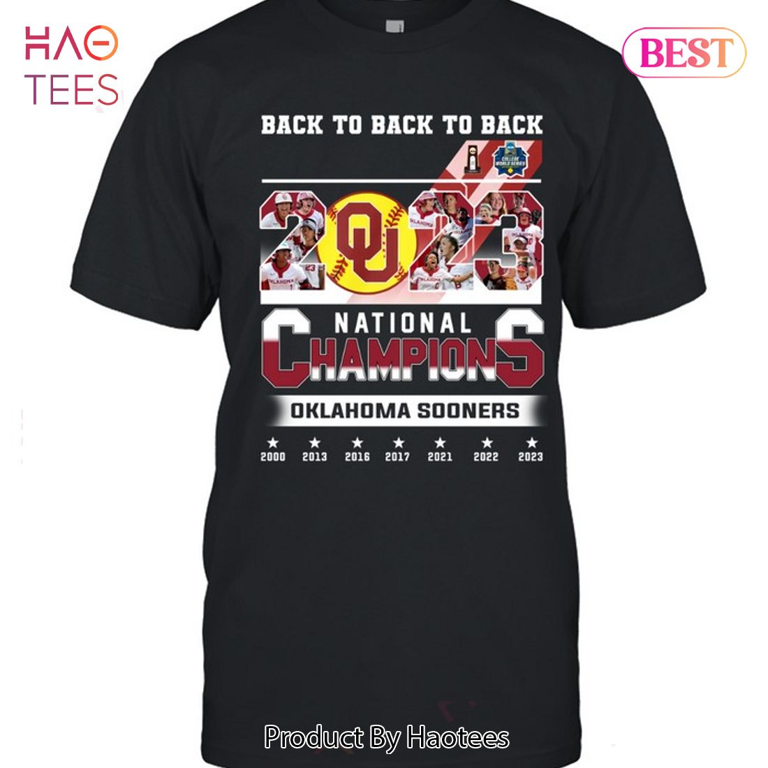NEW Back To Back To Back National Champions Oklahoma Sooners Unisex T-Shirt NEW Back To Back To Back National Champions Oklahoma Sooners Unisex T-Shirt