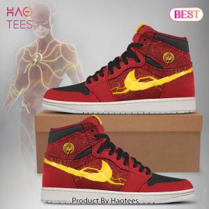 HOT TREND 2023 DC Justice League The Flash Air Jordan High Top Sneaker HOT TREND 2023 DC Justice League The Flash Air Jordan High Top Sneaker