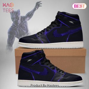 HOT TREND 2023 Marvel Avengers Black Panther Air Jordan High Top Sneaker HOT TREND 2023 Marvel Avengers Black Panther Air Jordan High Top Sneaker