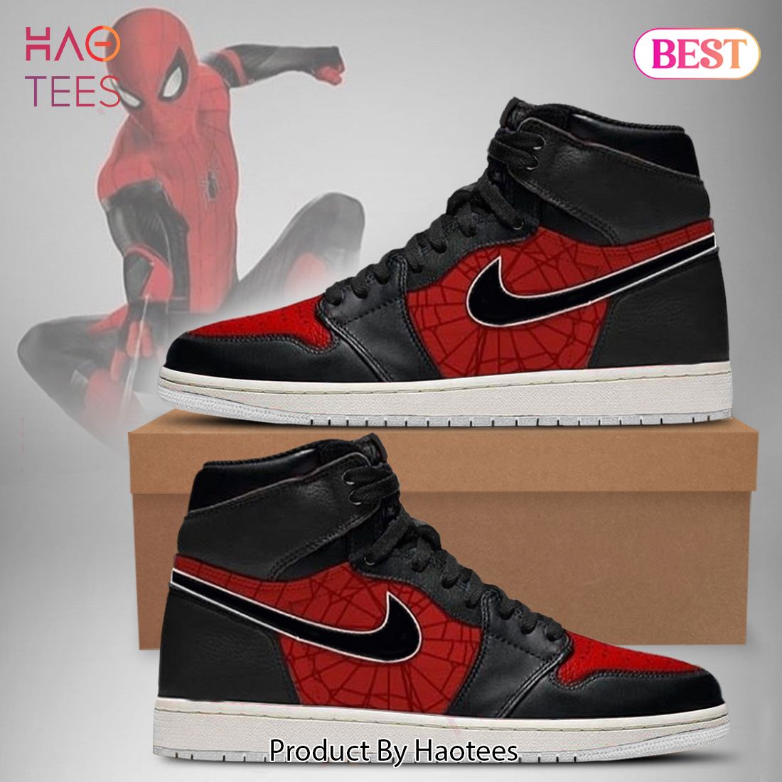 HOT TREND 2023 Marvel Avengers Spiderman Air Jordan High Top Sneaker