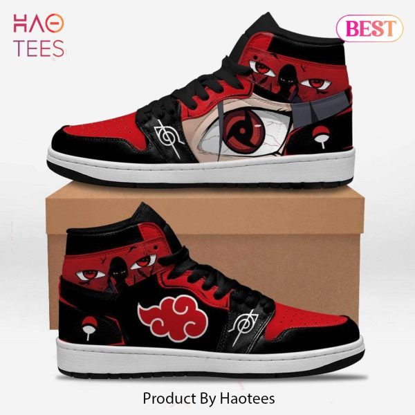 HOT TREND Akatsuki Itachi Sharingan Eyes Naruto Jordan High Top Sneakers Anime Shoes
