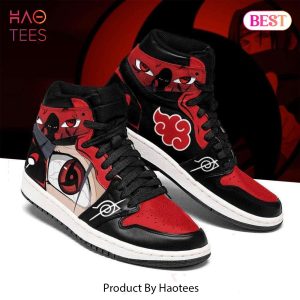 HOT TREND Akatsuki Itachi Sharingan Eyes Naruto Jordan High Top Sneakers Anime Shoes