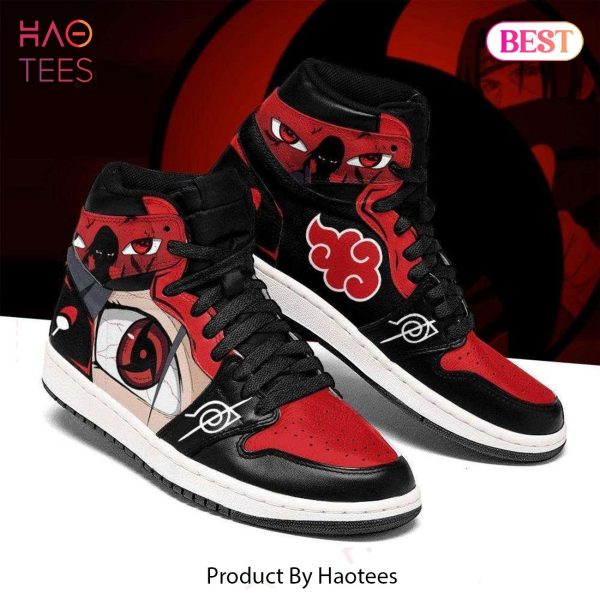 HOT TREND Akatsuki Itachi Sharingan Eyes Naruto Jordan High Top Sneakers Anime Shoes
