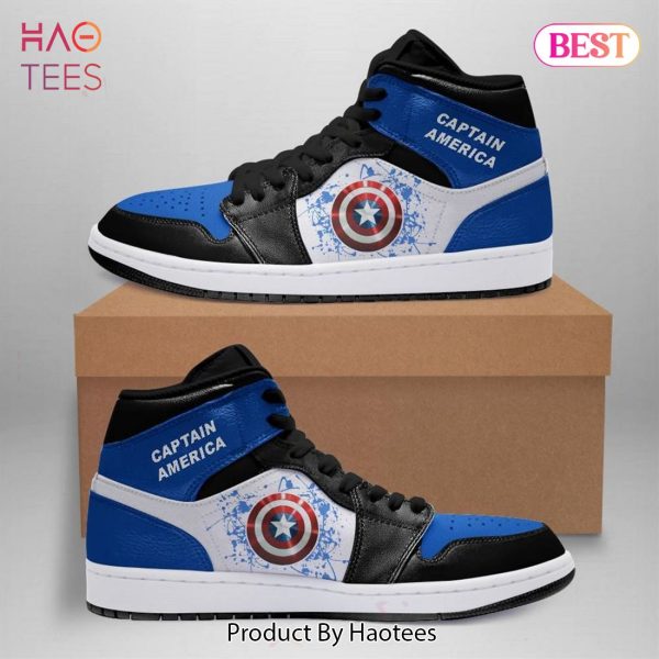 HOT TREND Marvel Captain America  Air Jordan High Top Sneaker