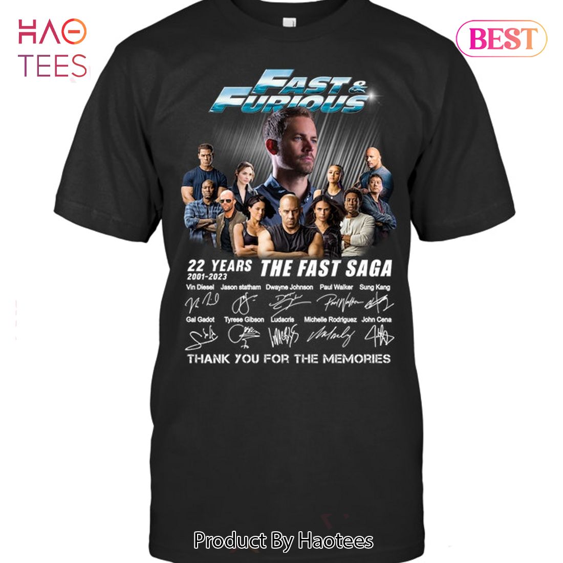 HOT TREND 22 Years Of The Fast Saga Thank You For The Memories Fast & Furious Unisex T-Shirt HOT TREND 22 Years Of The Fast Saga Thank You For The Memories Fast & Furious Unisex T-Shirt