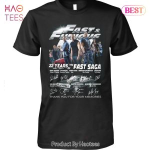 NEW Fast & Furious 22 Years Of The Fast Saga Thank You For The Memories Unisex T-Shirt