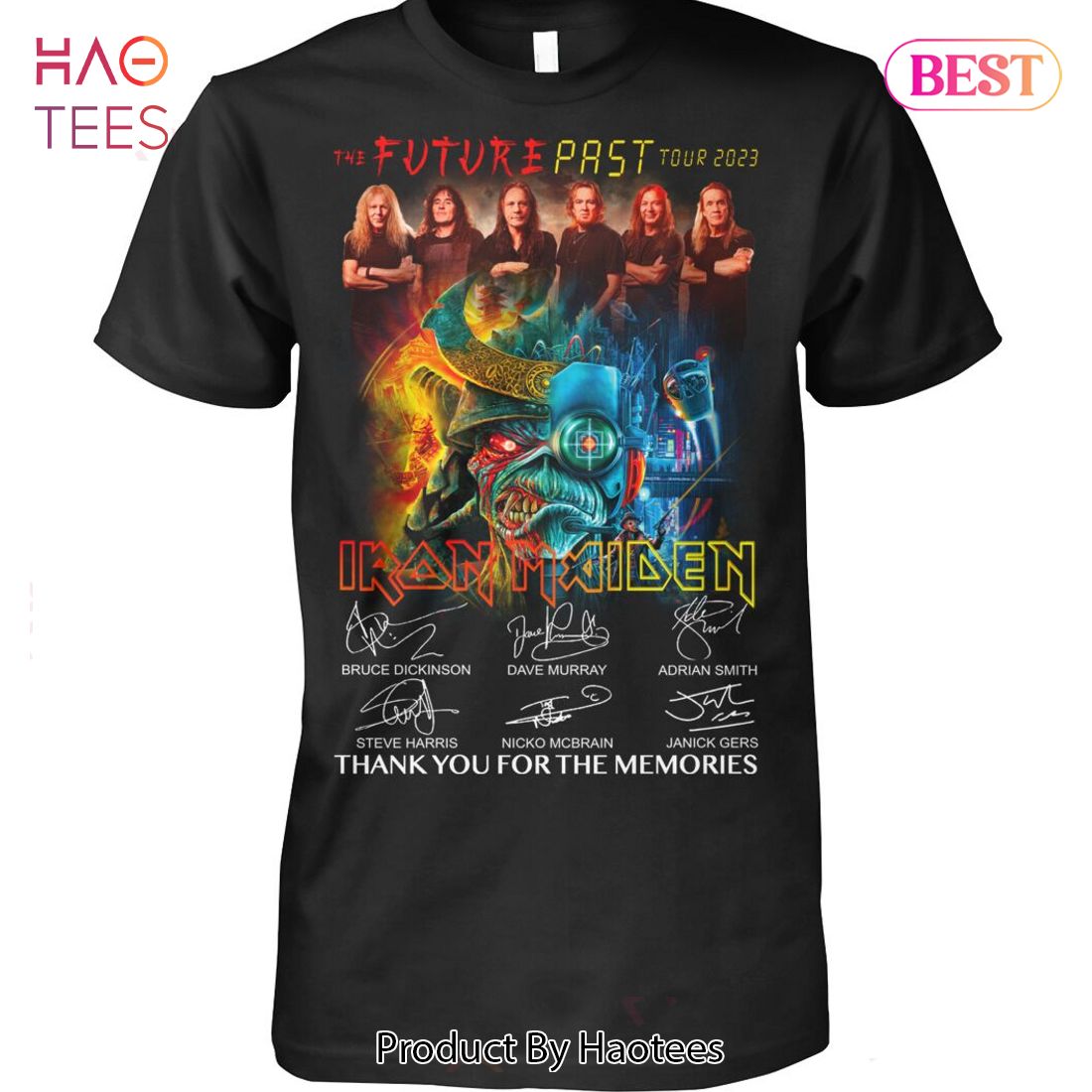 NEW The Future Iron Maiden Tour Thank You For The Memories Unisex T-Shirt