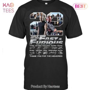 NEW Years Of 2001-2023 Fast & Furious Thank You For The Memories Unisex T-Shirt