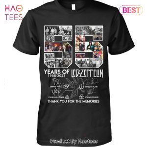 55 Years Of 1968-2023 Led-Zeppelin Thank You For The Memories T-Shirt