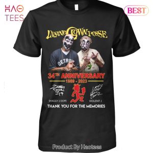 Insane Clown Posse 34th Anniversary 1989-2023 Thank You For The Memories Unisex T-Shirt