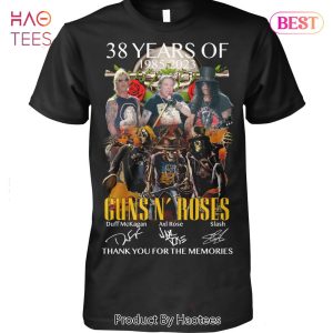 NEW 38 Years Of 1985-2023 Guns N Roses Thank You For The Memories Unisex T-Shirt
