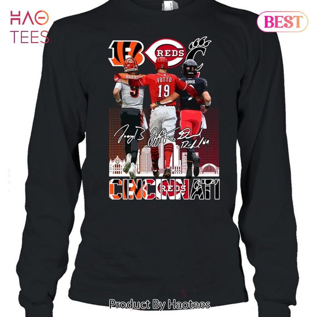 Cincinnati Bengals Women's Hail Mary 3/4 Sleeve T-Shirt - White