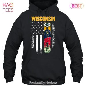 NEW Green Bay Packers Milwaukee Brewers And Milwaukee Bucks Wisconsin Badgers Wisconsin Team T-Shirt