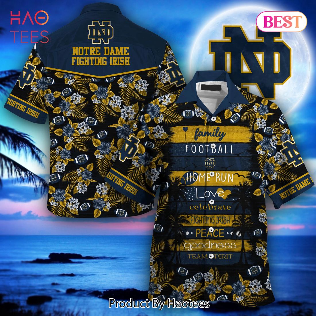 Fighting Irish Notre Dame Hawaiian Shirt Football Notre Dame Shirt