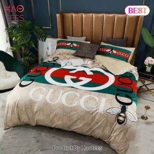 [SALE] Bee Gucci Luxury Brand Bedding Set Bedspread Duvet Cover Set Home Decor