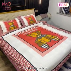 [SALE] Burberry Bear London England Premium Luxury Brand Bedding Set Duvet Cover Home Decor Special Gift