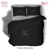 [SALE] Burberry Black Luxury Fashion Brand Bedding Set