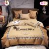 [SALE] Burberry Dark Luxury Brand Bedding Set Bedspread Duvet Cover Set Home Decor