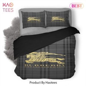 [SALE] Burberry Dark Luxury Brand Bedding Set Bedspread Duvet Cover Set Home Decor
