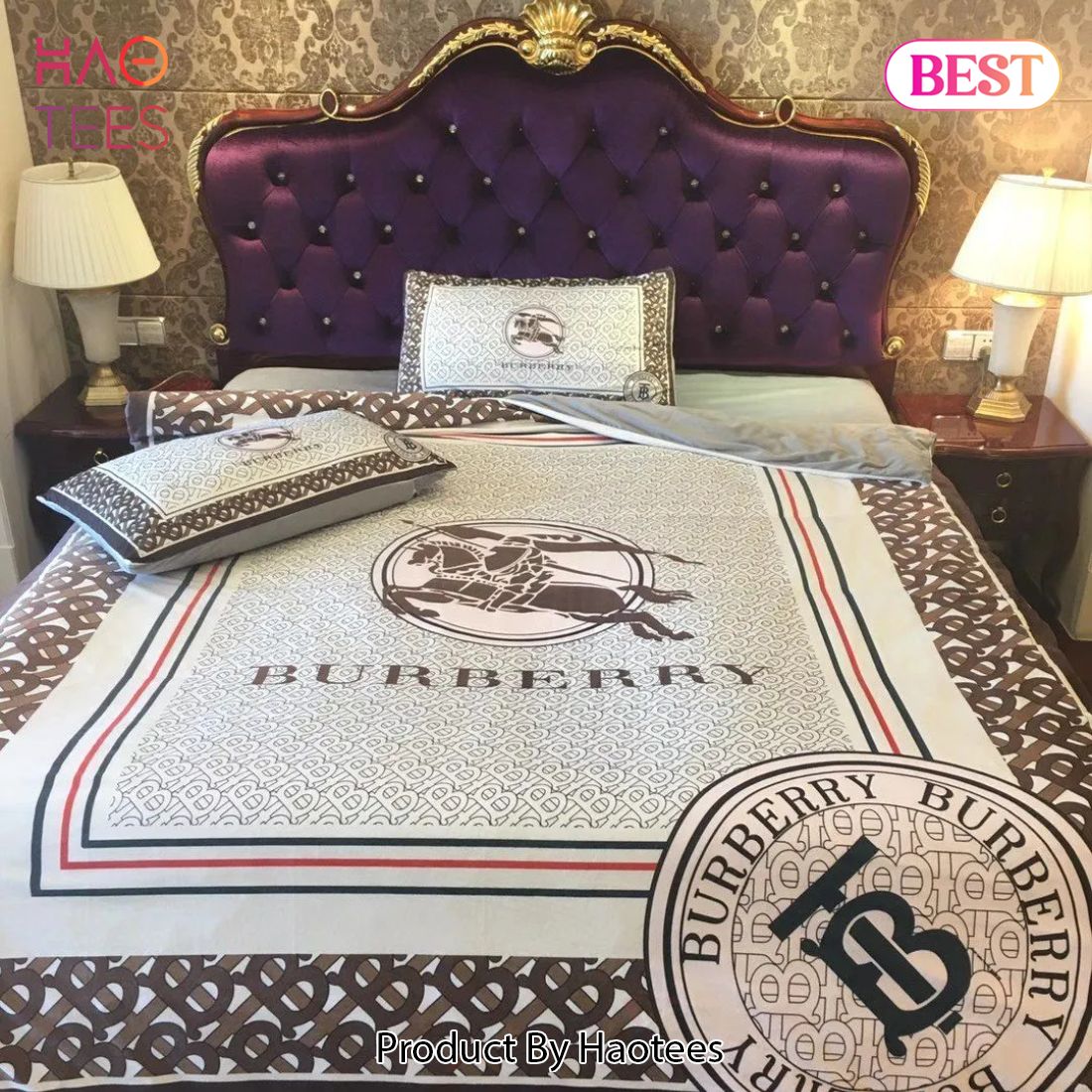 [SALE] Burberry Fashion London Bedding Set Quilt Sets Duvet Cover Luxury Brand Bedding Decor Bedroom Sets Luxury Store