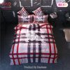 [SALE] Burberry Grey Luxury Logo Fashion Brand Premium Bedding Set Home Decor