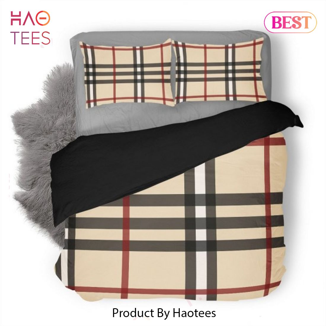 [SALE] Burberry Luxury Logo Fashion Brand Premium Bedding Set Home Decor Luxury Store