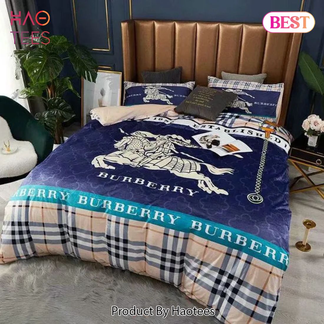 [SALE] Burberry New Bedding Set Printed Bedding Sets Quilt Sets Duvet Cover Luxury Brand Bedding Decor Bedroom Sets Luxury Store