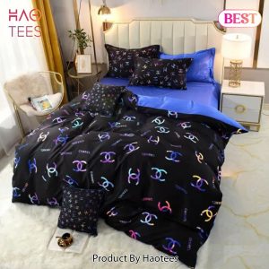 [SALE] Chanel Colorful Black Luxury Brand Bedding Set Duvet Cover Home Decor