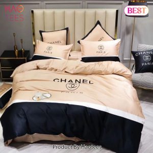 [SALE] Chanel Paris Cream Luxury Brand Premium Bedding Set Duvet Cover Home Decor
