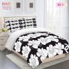 [SALE] Chanel White Flowers Black Luxury Brand Bedding Set Duvet Cover Home Decor