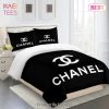[SALE] Chanel White Logo Black Luxury Brand Bedding Set Duvet Cover Home Decor