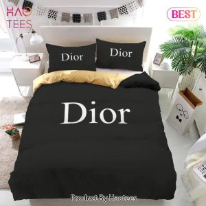 [SALE] Christian Dior Black Fashion Luxury Brand Bedding Set Home Decor